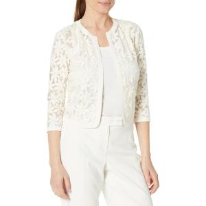 imageAnne Klein Womens Petite Soft Shoulder Cardigan Spring 22Marshmallow
