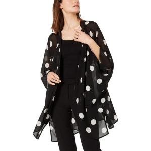 imageAnne Klein Womens Polka Dot Chiffon BlouseAnthraciteAmethyst