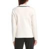 imageAnne Klein Womens Notch Cllr Long Blazer W Braid TrimWhite Dove