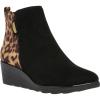 imageAnne Klein Womens Wedge Ankle Boot FashionBlackLeo
