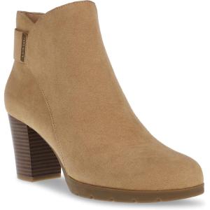 imageAnne Klein Womens Faux Suede Embellished Ankle BootsDark Natural