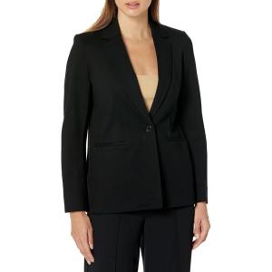imageAnne Klein Womens Petite Compression Notch Collar One Bttn WWeltAsphalt