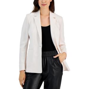 imageAnne Klein Womens Petite Compression Notch Collar One Bttn WWeltMarshmallow