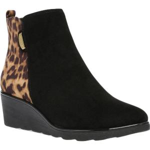 imageAnne Klein Womens Wedge Ankle Boot FashionBlackLeo