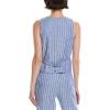 imageAnne Klein womens Stripe Button Down VestSantorini BlueBrt Wht
