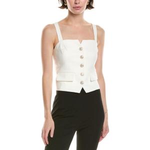 imageAnne Klein Womens Double Weave Vest with StrapsBright White