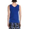 imageAnne Klein Womens Double VNeck TankSantorini Blue