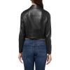 imageAnne Klein Womens Vegan Leather Short Moto JacketAnne Black