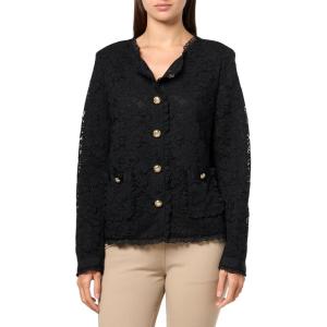 imageAnne Klein Womens Lace 5 Button JKT with Patch PktsAnne Black