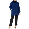 imageAnne Klein Womens Classic Double Breasted Coat Plus SizeBlue