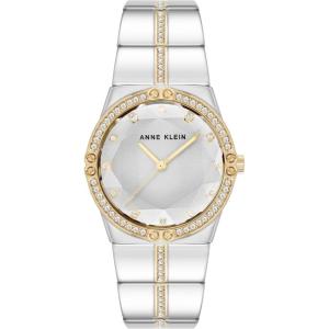 imageAnne Klein Womens Premium Crystal Accented Bracelet WatchSilverGold