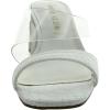 imageAnne Klein Womens Kinder Patent Square Toe Block HeelClearWhite