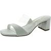 imageAnne Klein Womens Kinder Patent Square Toe Block HeelClearWhite
