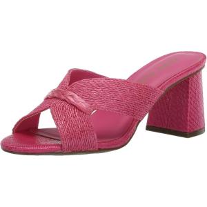 imageAnne Klein Womens Aubrie Slip On Strappy Mule SandalsPink Raffia