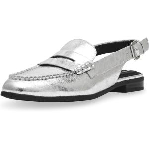 imageAnne Klein Womens Birdie Patent Penny SlingbacksSilver