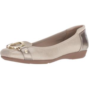 imageAnne Klein Womens Umeko Ballet FlatMetallic Taupe