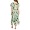 imageAnne Klein Womens Assym Hem Tea Length DressSoft Aloe Multi