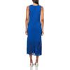 imageAnne Klein Womens Asymmetric Fringe DressSantorini Blue