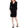 imageAnne Klein Womens FauxWrap Solid Sheath DressBlack