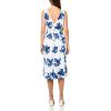 imageAnne Klein Womens Fit and Flare MidiSantorini Blue Multi