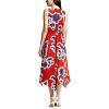 imageAnne Klein Womens Floral Print Midi DressTandoori Red Multi