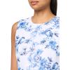 imageAnne Klein Womens Jewel Neck Pleated Skirt Midi DressBright White Multi