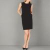 imageAnne Klein Womens Round Neck Cocktail Sheath DressAnne Black