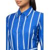 imageAnne Klein Womens Three Quarter Sleeve MidiSantorini BlueBrt Wht
