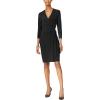 imageAnne Klein Womens FauxWrap Solid Sheath DressBlack