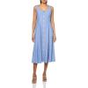 imageAnne Klein Womens Tank Dress with Button DetailSantorini BlueBrt Wht