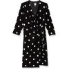 imageAnne Klein womens Printed Ity Classic Wrap DressAnthraciteAmethyst