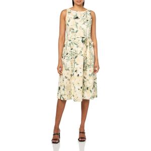 imageAnne Klein Womens Fit and Flare MidiWhite Dove Multi