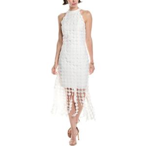 imageAnne Klein Womens Fringe Hem Halter DressBright White