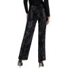 imageAnne Klein Womens Sequined Wide Leg PantsAsphalt