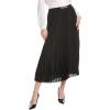 imageAnne Klein Womens Pull on Flat Frt Belt Pleated Skirt LinAnne Black