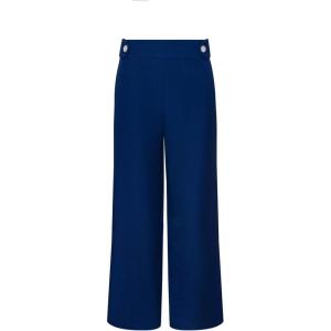 imageAnne Klein Womens High Rise Pull on Wide Leg W Button Wb DSantorini Blue