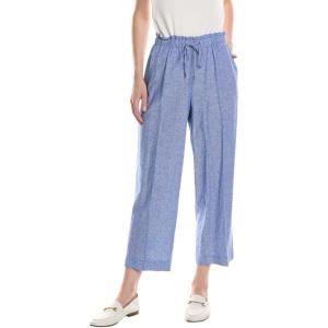 imageAnne Klein Womens Pull on Drawstring Wide Leg CropSantorini BlueBrt Wht
