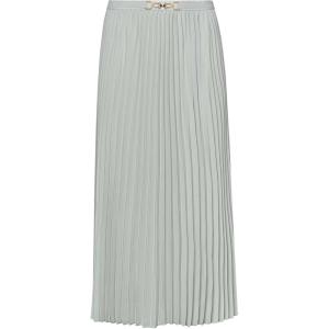 imageAnne Klein Womens Pull on Flat Frt Belt Pleated Skirt LinSoft Aloe