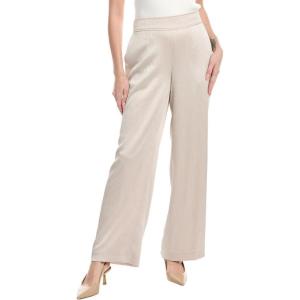 imageAnne Klein Womens Pull on High Rise Wide Leg Pant LinedCanvas