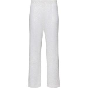 imageAnne Klein Womens Sequined Wide Leg PantsBright White