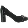 imageAnne Klein Womens Caitlyn Chain Block Heel Loafer HeelsBlack Stretch