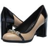 imageAnne Klein Womens Caitlyn Chain Block Heel Loafer HeelsNudeBlack