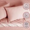 imageAnne Klein Westhill Dot 100 Cotton Sateen Sheet Set with Flat Sheet Fitted Sheet PillowcasesTwin BlushBlush