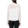 imageAnne Klein Womens Bttn Frt Cascade Ruffle Long Sleeve BlouBright White
