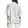 imageAnne Klein Womens Bttn Frt Dolman SLV BlouseSoft Aloe