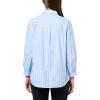 imageAnne Klein Womens Bttn Frt Shirt W Pleated 3qrtr SLVSSurf BlueBright White