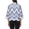 imageAnne Klein Womens Button Frt Shirt W Scallop HemBrght WhtSantorini Bl