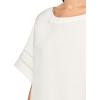 imageAnne Klein Womens Dolman Sleeve Blouse W TrimBright White