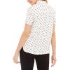 imageAnne Klein Womens Dot Print Button Front BlouseAnne WhiteAnne Black