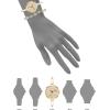 imageAnne Klein Womens Floral Dial Bangle Watch and Premium Crystal Accented Bracelet SetGold